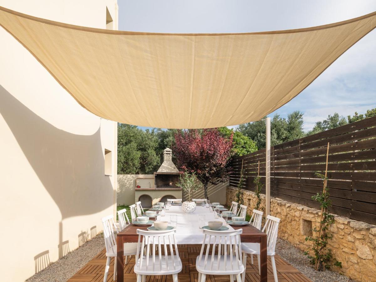 Family Villa Rousa In Rethymno With Pool, Bbq And Kids Area Lutrá Kültér fotó