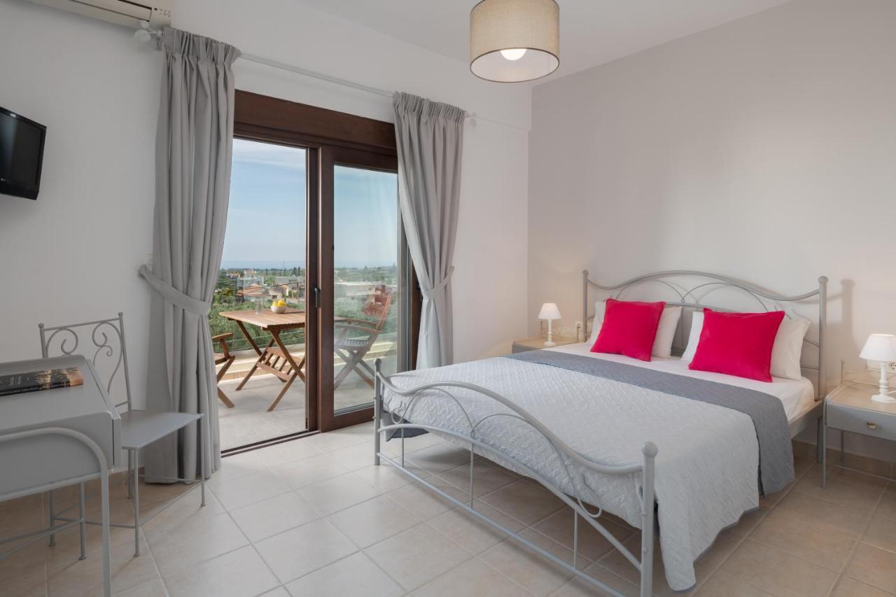 Family Villa Rousa In Rethymno With Pool, Bbq And Kids Area Lutrá Kültér fotó